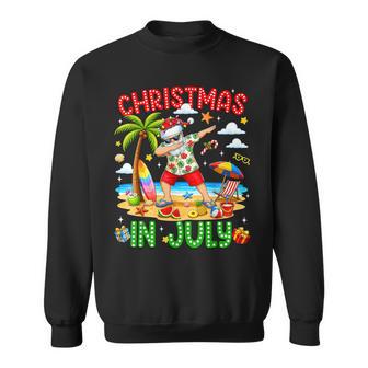 Christmas In July Dabbing Santa Hawaiian Xmas Summer Kid Sweatshirt | Seseable UK