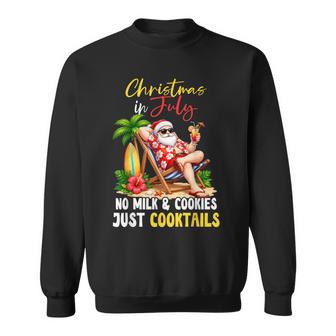 Christmas In July Hawaiian Santa Beach Summer Xmas Sweatshirt | Seseable UK