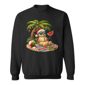 Christmas In July Santa Snowman Beach Summer Xmas In June Sweatshirt | Seseable UK