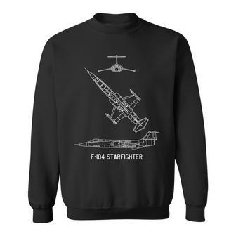 Cianografie Dell'aereo Americano F-104Tarfighter Felpa - Novitaregali