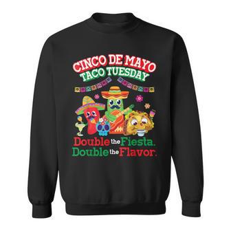 Cinco De Mayo 2026 Taco Tuesday Double Fiesta Double Flavor Sweatshirt | Mazezy