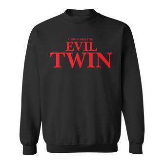 Here Comes The Evil Twin Divertente Twin Twins Felpa - Novitaregali