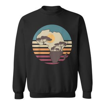 Continent Afriqueavane Animal Africain Retro Éléphant Sweater e - Cadeauxyz