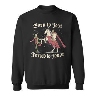 Cool Meme Medieval Vintage Graphic Knights Pun Sweatshirt | Mazezy