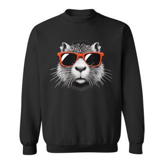 Cool Nutria Con Gafas Deol Arte Gráfico Camisa de entrenamiento - Regaloses