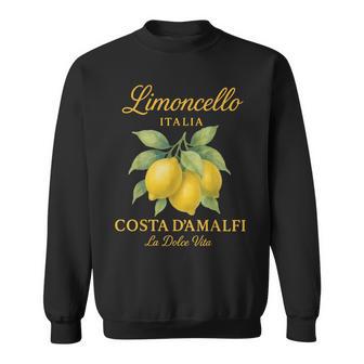 Costa Limoncello D'amalfi Retro Lemon Graphic Italy Lemons Sweatshirt - Thegiftio UK