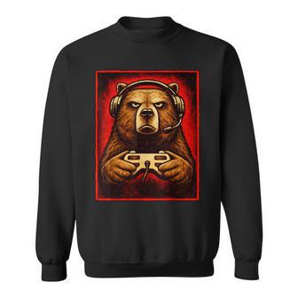 Costume D'ours Grizzly Amusant Pour Gamer Sweater e - Cadeauxyz
