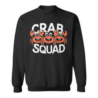 Crab Squad Ocean Beach Summer Party Sea Crustacean Seafood Sweatshirt - Thegiftio UK
