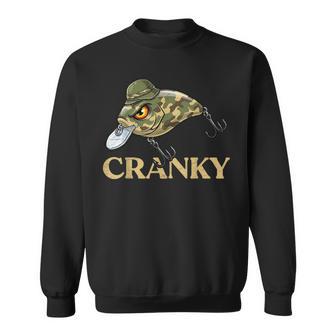 Cranky Crankbait Fishing Lure Camouflage Fathers Day Sweatshirt - Thegiftio UK