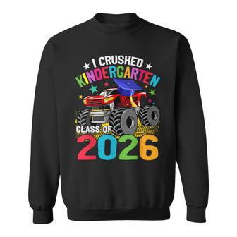 I Crushed Kindergarten Monster Truck Class Of 2026 Graduate Sweatshirt - Thegiftio UK