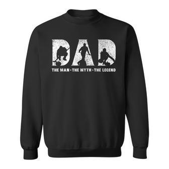Curling Dad The Man The Myth The Legend Father's Day Sweatshirt - Thegiftio UK