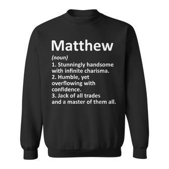 Custom Name Meaning Boy Christmas Father's Day Matthew Definition Personalized Name Birthday Sweatshirt | Seseable UK