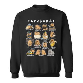 Cute Capybaras Puns Rodent Meme Animal Lover Humor Sweatshirt | Seseable UK