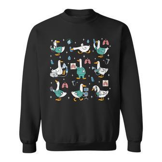Cute Silly Goose Respiratory Therapist Medical Humor Sweatshirt - Thegiftio UK