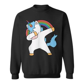 Dabbendes Einhorn Dab Unicorn Dabbing Regenbogen Fantasie Sweatshirt - Seseable