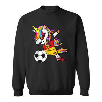 Dabbing Einhorn Deutschland Fußball Fans Trikot Deutscher Fußball Sweatshirt - Seseable