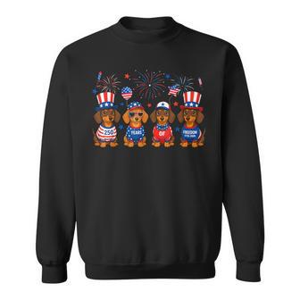 Dachshund 4Th Of July 250 Anniversary Usa Dog Dachshund Sweatshirt - Monsterry