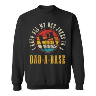 Dad Jokes In A Dada-Base Vintage Father's Day Sweatshirt - Thegiftio UK