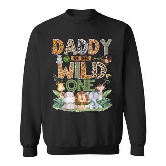 Daddy Of The Wild One Safari Jungle 1St Birthday Boy Sweatshirt - Thegiftio UK