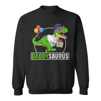 Daddysaurus T-Rex Dinosaur Dad Saurus Family Matching Sweatshirt - Thegiftio UK
