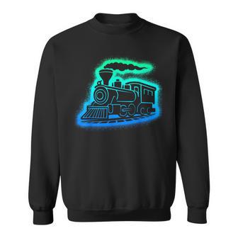 Dampflok Modelleisenbahn Kinder Jungen Herren Eisenbahn Sweatshirt - Seseable