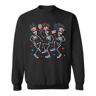 Dancing Skeleton Independence Day American 4Th Of July Sweatshirt - Thegiftio UK