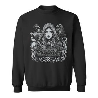 Dark Goddess The Morrigan ケルト女神 ダークペイガンレイヴン スウェットシャツ - Kawaiitshirt