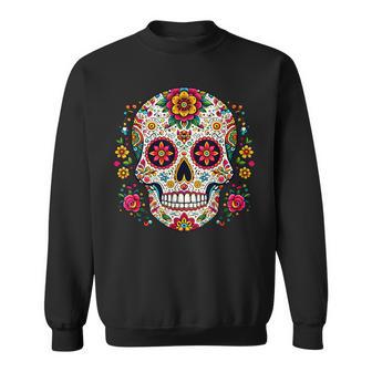 Day Of The Dead シュガースカル Dia De Los Muertos スウェットシャツ - Kawaiitshirt