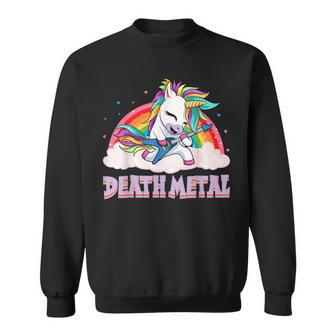Death Metal Einhorn Regenbogen Goth Genre Punk Musik Magisch Sweatshirt - Seseable