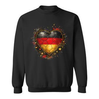 Deutschland Herz Deutschland Flagge Damen Herren Kinder Sweatshirt - Seseable