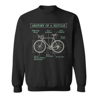 Diagramme D'anatomie Drôle Duélo Journée Mondiale Duélo Humour Cycliste Sweater e - Cadeauxyz
