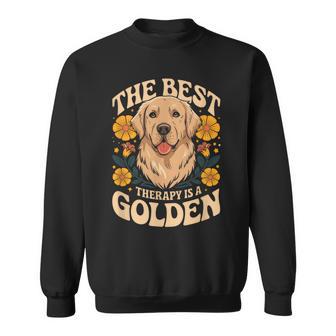 Die Beste Therapie Ist Gold Puppy Owner Cute Sweatshirt - Seseable