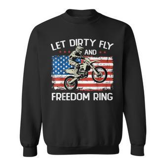 Dirt Bike Motocross Biker Usa Flag 4Th Of July Boy Youth Sweatshirt - Thegiftio UK