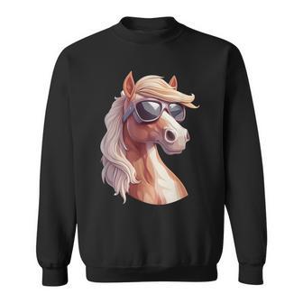 Diseño De Caballo Con Gafas Deol Caballo Pony Camisa de entrenamiento - Regaloses