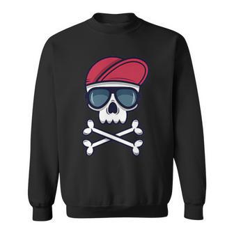 Diseño Genial De Patines Callejeros Con Forma De Calavera Cruzada In Mangas Camisa de entrenamiento - Regaloses