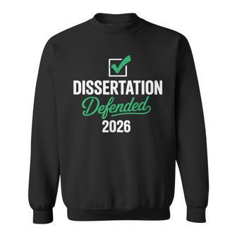 Dissertation Defended 2026 For Phd Edd Doctorate Graduation Sweatshirt - Thegiftio UK