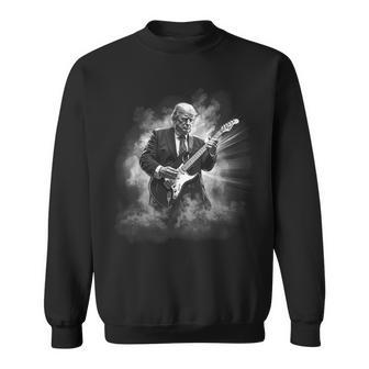Donald Trump Playing Electric Rock Guitar Sweatshirt - Thegiftio UK
