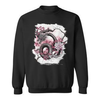 Dragon Japon Fleurs De Cerisier Japonais Néon Fleurs Sweater e - Cadeauxyz