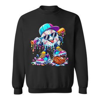 Dripping Drip Ice Cream Baseball Apparel Youth Kids Boys Sweatshirt - Thegiftio UK