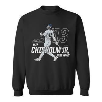 Dynamic Pose Jazz Chisholm Jr New York Baseball Mlbpa スウェットシャツ - Kawaiitshirt