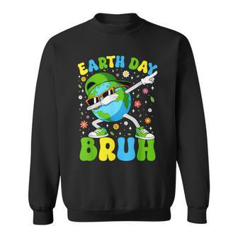 Earth Day Bruh Dabbing Earth Planet Environment Boy Sweatshirt - Thegiftio