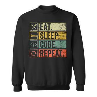 Eatleep Code Repeat Coder Programador Retrointage Camisa de entrenamiento - Regaloses