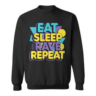 Eatleep Rave Repeat Divertida Música Edm Fiesta Techno Techno Camisa de entrenamiento - Regaloses