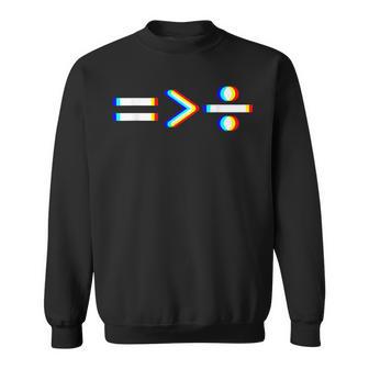 Edm Ilusión Óptica Igualdad Es Mayor Que División Camisa de entrenamiento - Regaloses