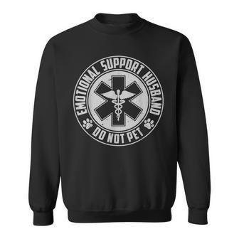 Emotional Support Husband Do Not Pet Dog Lover Couples Sweatshirt - Thegiftio
