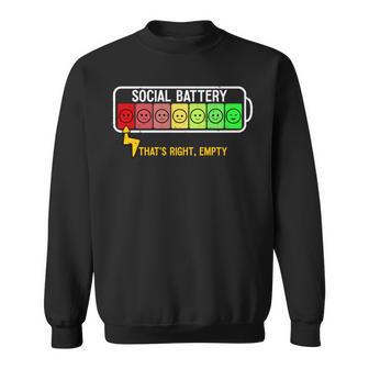 Emptysocial Batería Divertida Introvertidaocial Pequeña Charlaocial Manga Larga Camisa de entrenamiento - Regaloses