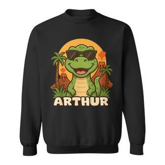Enfant Arthur – Dinosaure T-Rex Avec Prénom Pour Enfants Sweater e - Cadeauxyz
