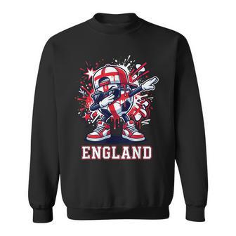 England Dabbing Soccer Ball Graffiti English Football Father Sweatshirt - Thegiftio UK