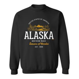Estilo Retro Estados Unidos Alaskaintage Camisa de entrenamiento - Regaloses