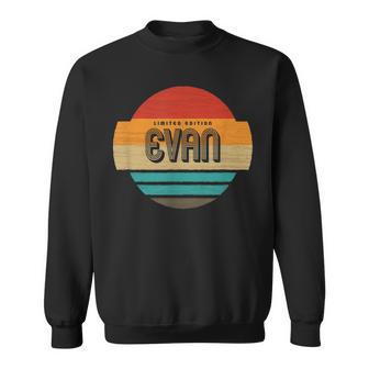 メンズ Evan 名称 レトロ・ヴィンテージ・サンセット 限定版 スウェットシャツ - Kawaiitshirt